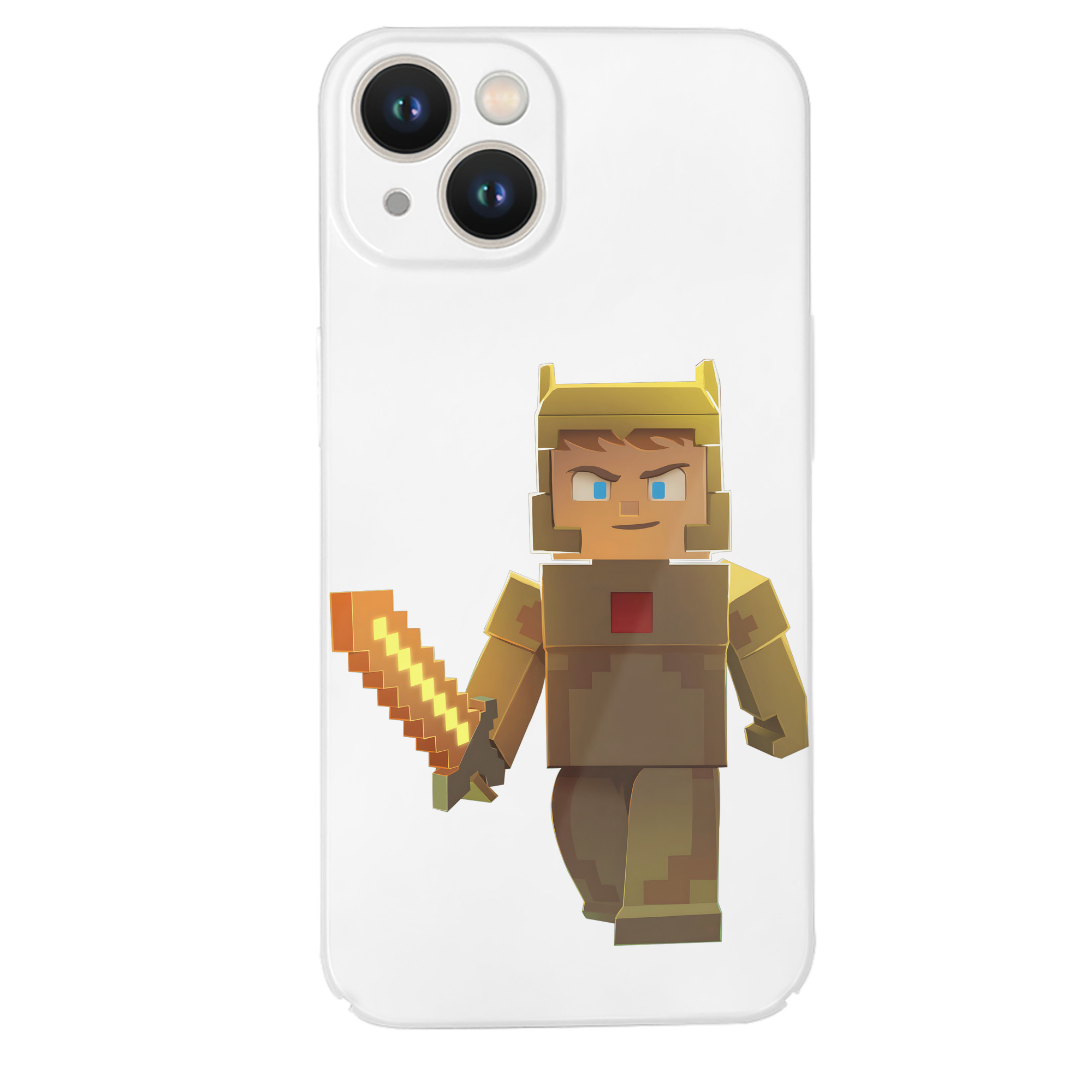 （画像用） マインクラフト ブロックの世界 Minecraft MC Block world 【iPhone 14シリーズ対応】ハードケース